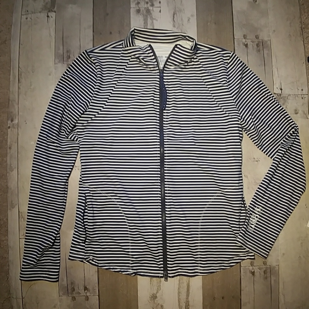 Zip up Striped sweater